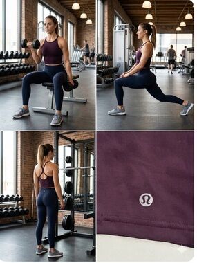 Lululemon tank 6 strappy back high neck Euc nulu